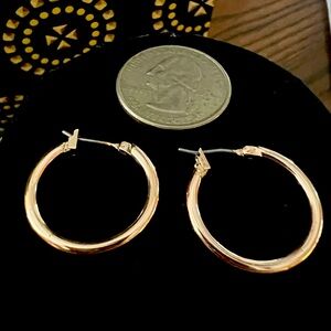 Like New Rose gold hoop earrings